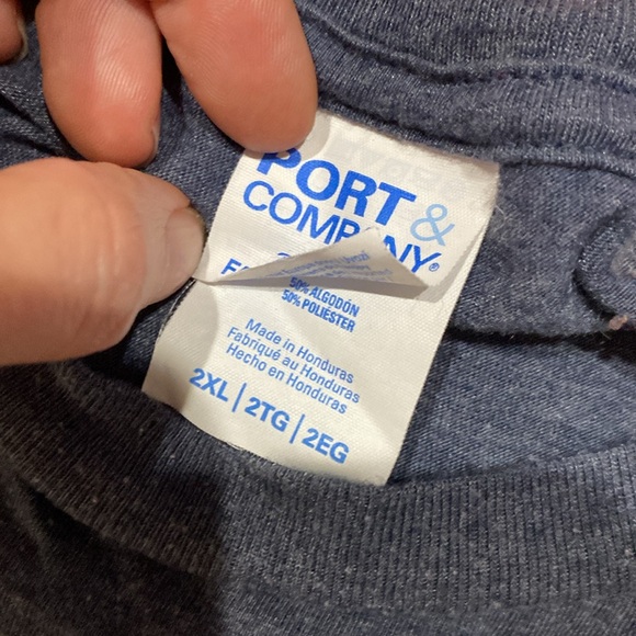 3/$10 Vintage Style Men's Blue Graphic T-Shirt - Picture 2 of 2